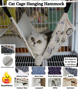 【ShopWithJoy】Cat Hammock Bed Kitten Hanging Cages Mat Air Bed Home Pets Swing Sleeping Hammock Kucing Tidur