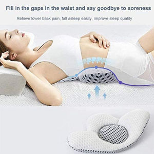 Lumbar Support Sleep Pillow Adjustable Height 3D Waist Support Pillow can be Used for Pregnancy Home Sleep Pillow