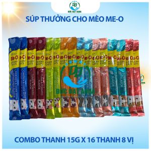 Súp thưởng cho mèo Me-O combo 10 (Thanh 15g )- vị mới và cũ Dành cho mèo mọi độ tuổi