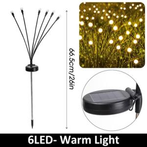 LED Solar Firefly Lights Outdoor Sun Powered Light Energy Saving Garden Home Lawn Fairy Light Landscape Lamp Atmosphere Lampu
