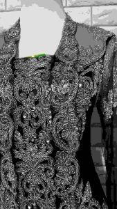 Atasan Kebaya Modern: Kebaya Cantik Navy Mix Silver