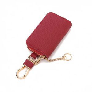 NAELIN Mini Car Key Bag PU Leather Wallet Keychain Zipper Key Holder Organizer Fashion Car Key Case