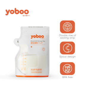 Yoboo Breast Milk Storage Bag | 200ML | Clean and Hygienic | Double Sealing Strip Design | Drink or Beverage Storage Bag
