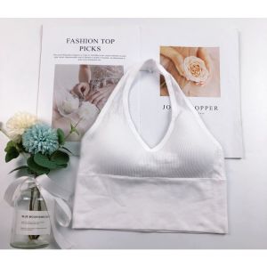 Onefashionmall BR023 Bra BH Wanita Atasan Korea V-Neck Seksi Leher Tali Ikat Gantung Crop Top