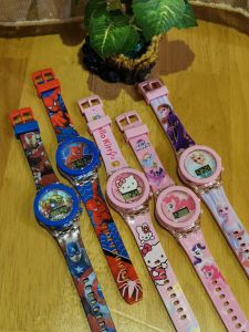 🔥Readystock🔥 Jam Budak Spiderman Avenger Frozen Pony Kitty Princess Car McQueen Unicorn Lampu Kid Watches Glowing Light