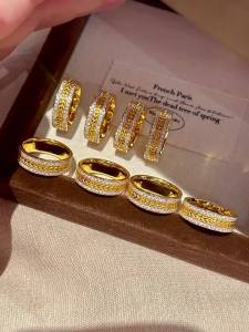red book Popular vintage-style wheat ear ring for women retro light luxury high-end feel