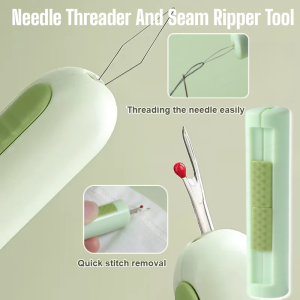 Multifunctional Doubleended Threader With Seam Ripper Elderly Easy Guide Needle Device Hand Needlework Craft Sewing