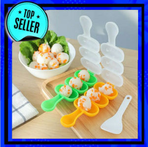 ( Free Centong ) Cetakan Nasi Bento Bola Bulat / Rice Ball Shaker / Cetakan Bekal Anak