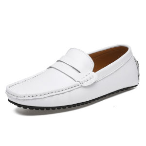 Banchugw Genuinel รองเท้า Sepatu Pantofel Kulit รองเท้าแฟชั่นผู้ชายฤดูใบไม้ผลิสบายรองเท้าผู้ชายพื้นแบนรองเท้าลำลองผู้ชายคลาสสิกขับรถรองเท้าขนาดใหญ่46 47 48 49