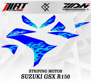 Striping GSX - Stiker Transparan GSX 150R Api Vol 3 (Sudah Terpotong)