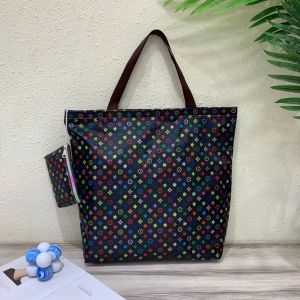 Shopping Bag Foldable With Pouch Durable Waterproof Fashion Bag Printed