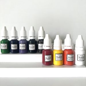 PAKET 9 WARNA LENGKAP PIGMEN RESIN Oil Based 15gr Basis Oily Pigment Pewarna Biang Oilbase Lilin Minyak Recine Slime Lukis Solid Resine Akrilik Cat Pekat