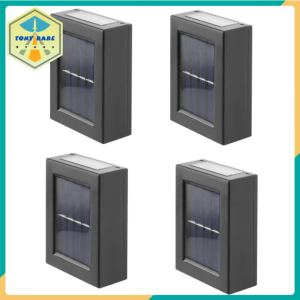 TonyRare - Bộ 4 đèn tường trang trí năng lượng mặt trời tự động Solar Lights LED Wall Light IP65 Waterproof