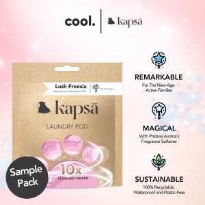 Kapsa 10-in-1 Laundry Pods Sample Pack Single Capsule - With Lush Freesia Fragrance Softener