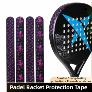 ADREE Scratch-proof Padel Racket Protection Tape Shock Absorption Anti-fall Frame Protective Tape Premium Reduce Friction Paddle Head Edge Sticker Tournament