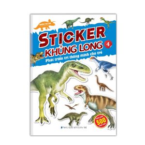 Sách - Sticker Khủng Long: Phát Triển Trí Thông Minh Cho Trẻ 4 (Dán Hình)