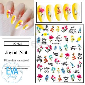 Sticker Dán Móng Tay 3D Dạng Decal Dán Chống Nước Hoạ Tiết Bông Hoa Xuân Hello Spring Time JO1626