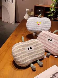Memory Foam Nap Pillow Ice Silk Fabric Cartoon Design portable office nap cushion backrest and sleep support pillow for desk naps sofa bed and travel for desk naps sofa bed and travel
