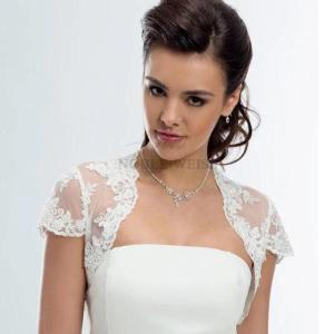 Lace Wedding Bolero Bridal Jacket Cap Sleeves Wedding Accessories Customized2026
