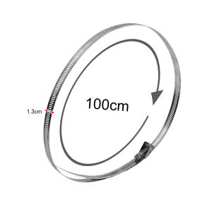 50/100cm Stainless Steel Duct Clamps Adjustable Hose Clamps Cable Tie Buckle Faucet Water Pipes Fasteners Hoops Pipes Clip Fixed Tools