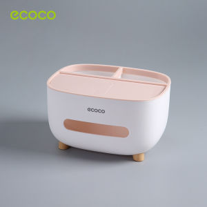 ECOCO กล่องทิชชู่ มีที่วางโทรศัพท์ ที่ใส่ทิชชู่ กล่องกระดาษทิชชู่ มี 3 สี