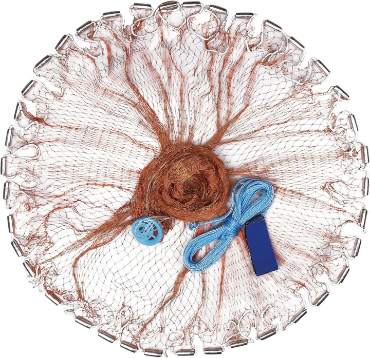 Handmade American style seawater fishing net, cast net for bait fish ...