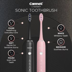 Cornell Sonic Electric Toothbrush 5 Modes & Pressure Sensor