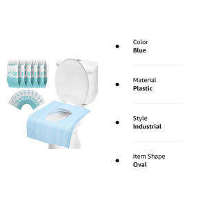 50pcs Disposable Toilet Seat Covers Waterproof Individually Wrapped Travel Toilet Seat Covers