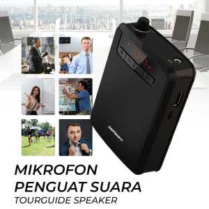 COD Taffware Speaker Pinggang Guru Wireless Megaphone Mikrofon Penguat Suara Tourguide Speaker 125dB