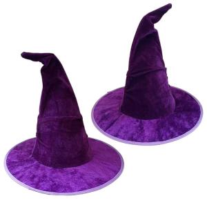 Mũ phù thủy cổ điển với kết cấu nghiền và dây tăng cường brims cho trang phục Halloween bên sân khấu thực hiện