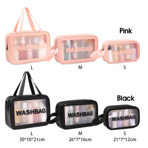 Waterproof Makeup Travel Wash Bag Toiletry Organizer PVC Cosmetic Storage Pouch