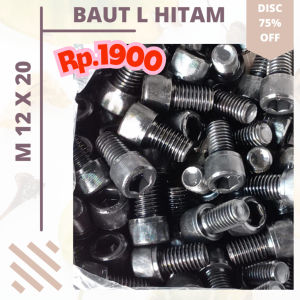 BAUT L M12X20 BAJA M12 X 20 HEX HEAD SOCKET CREW FULL DRAT PANJANG 2CM KUNCI L10  BAUT BAGUS