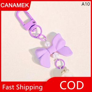 【CANAMEK】 Bow kẹo màu Mặt dây chuyền Keyring thời trang Y2K Keychain Tai nghe trường hợp quyến rũ túi Mặt dây chuyền phụ kiện túi xách