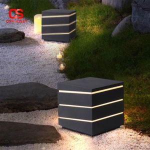 Đèn Sân Vườn Khối Vuông Hiện Đại Hắt Sáng Tinh Tế