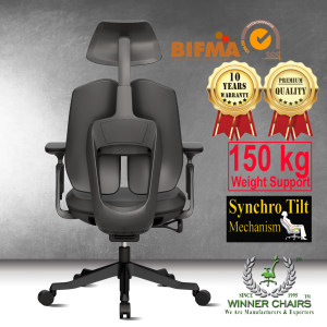 DUOREST WN 92A-BLK Ergonomic Chair -WINNER CHAIRS - Ergonomic Office Chair/Computer chair-10 years warranty