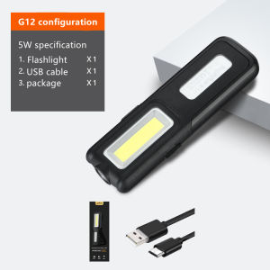 SUPERFIRE G6 New LED Flashlight + COB Light Band Magnetic Car Repairing Camping Work Night USB Rechargeable Powerful Light