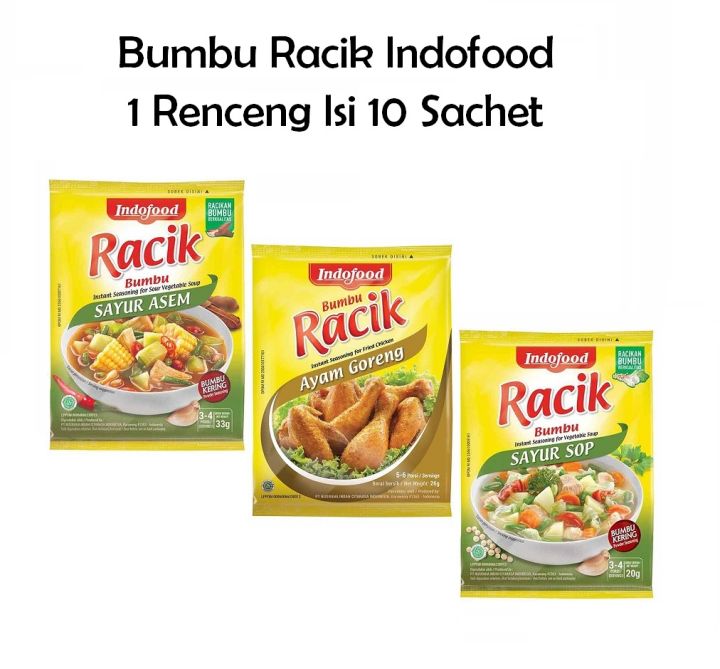 Indofood Bumbu Racik 1 Renceng isi 10 Sachet - Bumbu Racik Sayur Sop