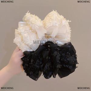 [COD] WEICHENG Elegance Temperament Large Claw Clip Multilayer Bow Hair Clips Ponytail Hairpin Women Hair Accessories