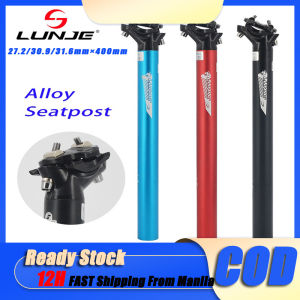 LUNJE Seatpost MTB Bike Ultralight Aluminum Alloy Seatpost 27.2/30.9/31.6mmX400mm Road MTB Seat post