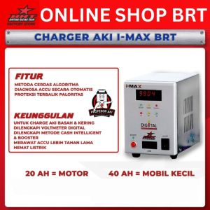 CAS AKI BRT SMART CHARGER BATERAI IMAX IMAX 20Ah 40Ah Ampere Casan Aki Accu Mobil Motor