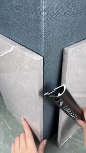 Embedded ceramic tile corner trim strip rounded corner edge trim arc-shaped aluminum corner guard strip