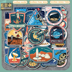 Combo 50 Sticker Vũ Trụ Galaxy chống nước sticker dán laptop điện thoại đàn guitar mũ bảo hiểm vali. MSP: ST81