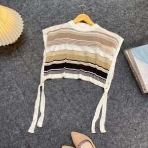 ATASAN LUCY VEST KNIT STRIP TALI SAMPING / VEST CROP ALA KOREA / BLOUS ATASAN WANITA TRENDY
