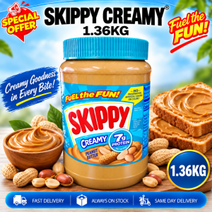 Skippy Creamy Peanut Butter 1.36kg Classic Smooth Spread for Bread Baking Snacks & Desserts