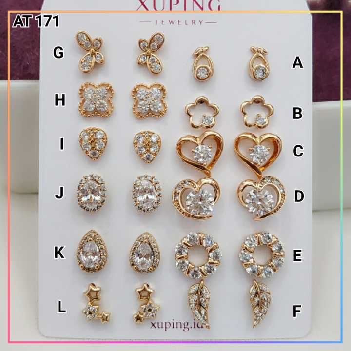Anting Ori Xuping Anting Tusuk Dewasa Premium Daun Perhiasan Lapis