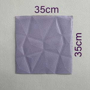 RW Wallpaper Foam 3D Triangle Batik Wall Panel Diamond Warna Ungu Stiker Dinding Tembok Wall Paper Sticker Dekorasi