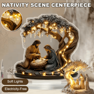 2D Flat Acrylic Standee Ornaments Christmas Nativity Scene Figurine Handcrafted Home Decoration Living Room