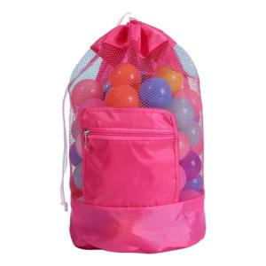 Breathable Mesh Kids Beach Gears Bag With Adjustable Strap Water Resistant Toy Bag for Outdoor Trip