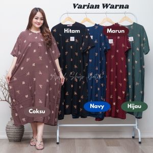 DASTER SUPER JUMBO LD 140 BUSUI TERBARU MOTIF MOZZA KEKINIAN DRESS WANITA BIGSIZE PIYAMA TIDUR