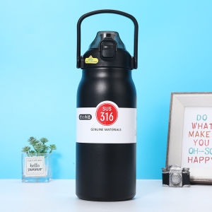 New ! ขวดน้ำเก็บความร้อน - เย็น ขนาด 1/1.3/1.7 ลิตร มีหูจับพกพาง่าย แถมฟรี สติ๊กเกอร์และตุ๊กตา 3D